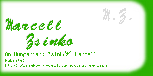 marcell zsinko business card